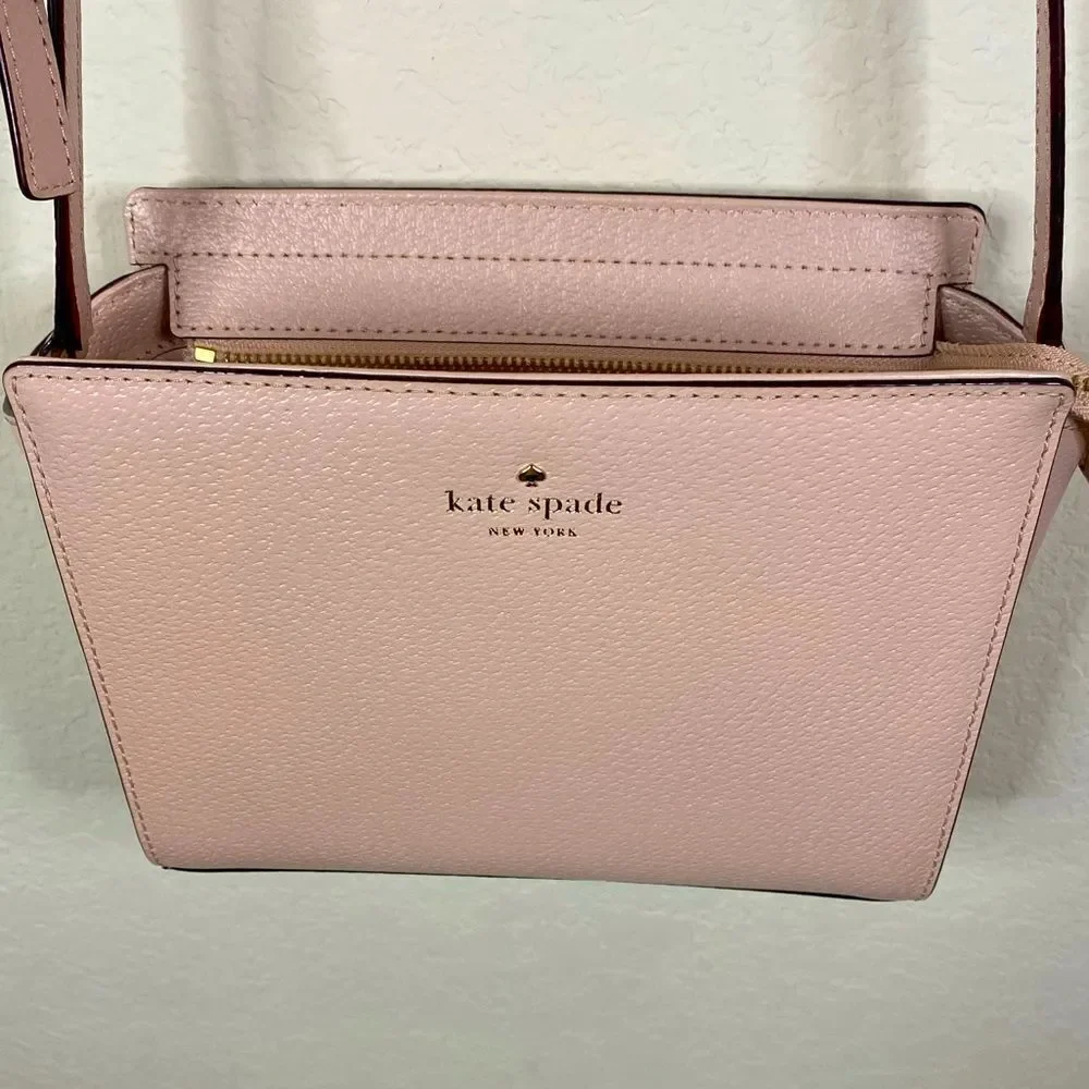 Kate Spade NWOT Grand Street Hayden Dusty Pink Peony Leather Crossbody